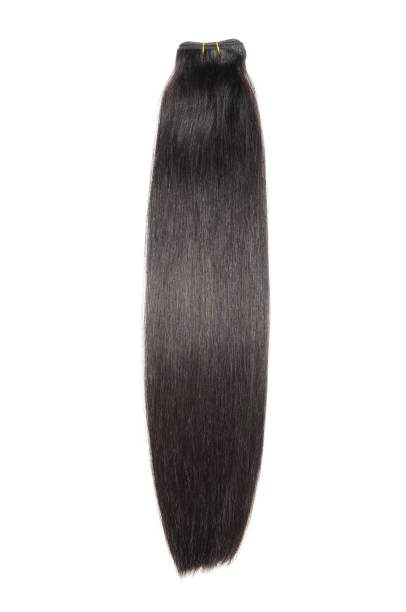 A long black hair extension is shown.