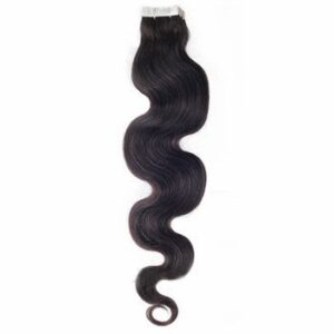 A black hair extension is shown with no closure.