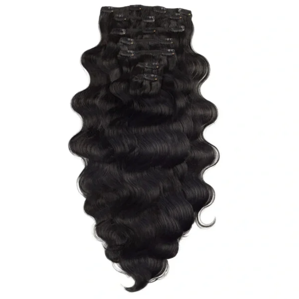 A black hair extension is shown.